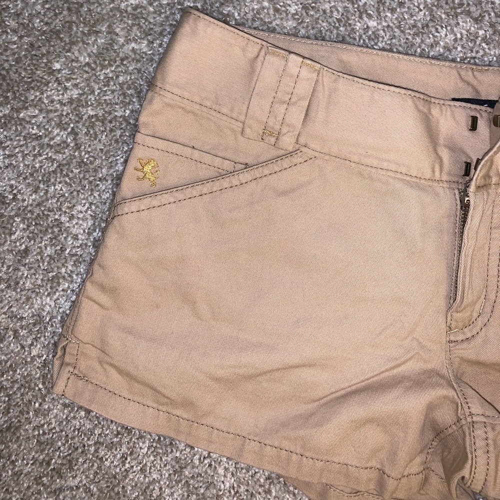 Express Tan High Waist buttoned shorts size 4 - Picture 6 of 12